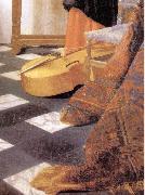 VERMEER VAN DELFT, Jan A Lady at the Virginals with a Gentleman (detail)  er oil painting